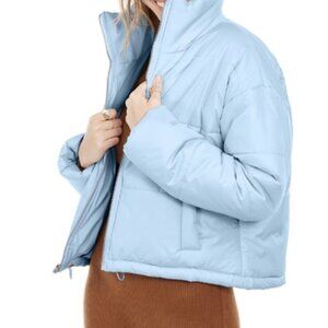 Celebrity Pink Sky Blue Puffer Jacket